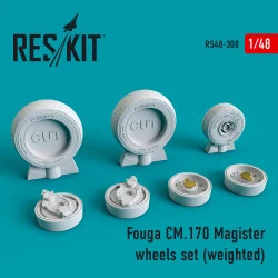 Reskit RS48-0308 - 1/48 Fouga CM.170 Magister wheels set (weighted) for aircraft