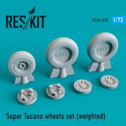 Reskit RS72-0313 - 1/72 Super Tucano wheels set (weighted) for model aircraft