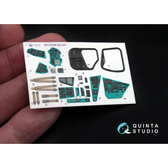Quinta QD72006 - 1/72 3D-Printed interior for Mi-24V Hind Zvezda kit
