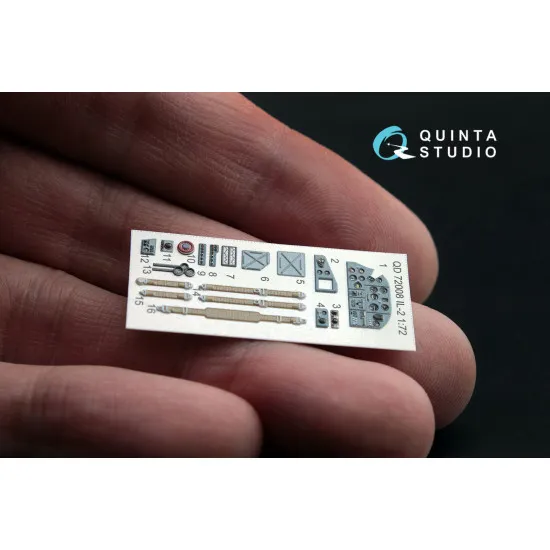 Quinta Studio QD72008 3D Printed & Coloured Interior IL-2 Shturmovik Tamiya