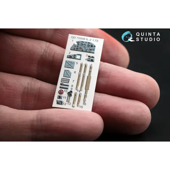 Quinta Studio QD72008 3D Printed & Coloured Interior IL-2 Shturmovik Tamiya