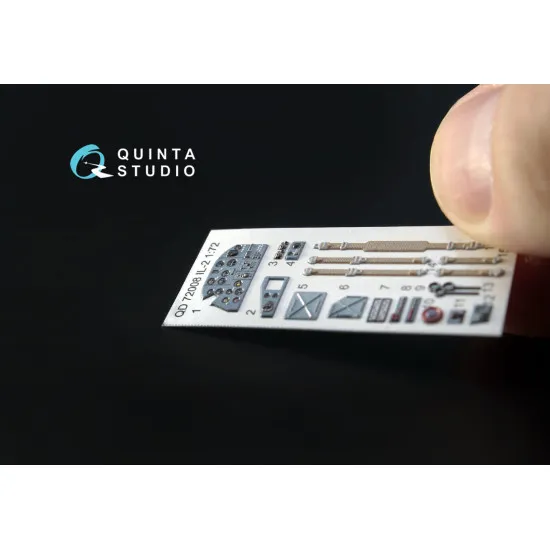 Quinta Studio QD72008 3D Printed & Coloured Interior IL-2 Shturmovik Tamiya