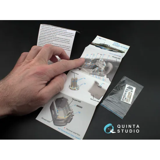Quinta Studio QD72008 3D Printed & Coloured Interior IL-2 Shturmovik Tamiya