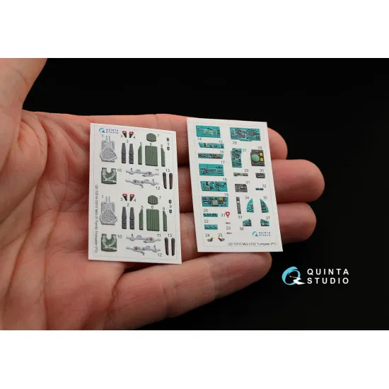 Quinta QD72015 - 1/72 3D-Printed coloured interior for MiG-31DZ Trumpeter