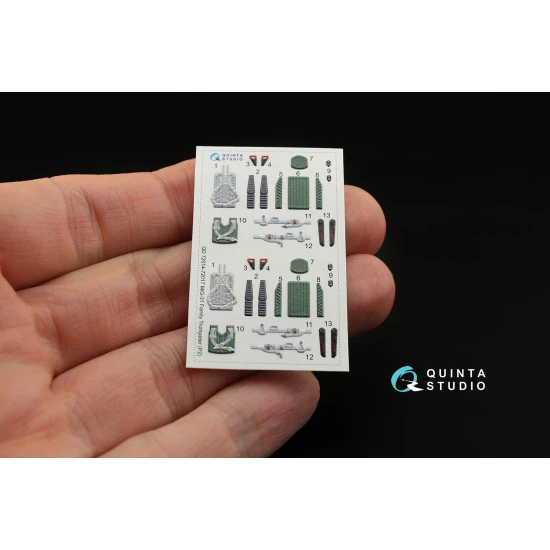 Quinta QD72016 - 1/72 3D-Printed, coloured interior for MiG-31BM (Trumpeter)