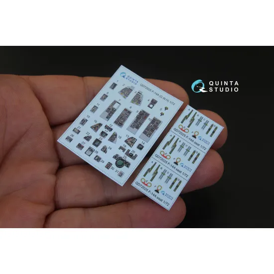 Quinta studios QD72025 1/72 3D Printed & Coloured Interior for F-14A GWH