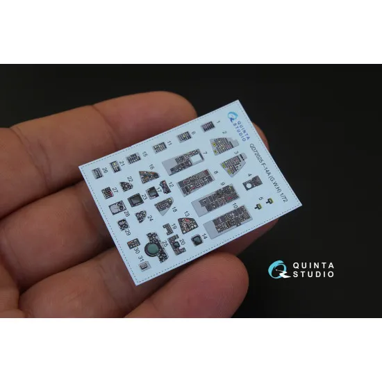 Quinta studios QD72025 1/72 3D Printed & Coloured Interior for F-14A GWH