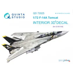 Quinta studios QD72025 1/72 3D Printed & Coloured Interior for F-14A GWH