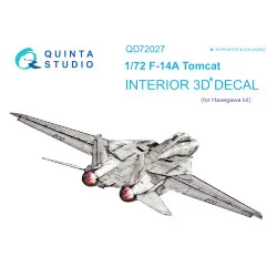 Quinta QD72027 - 1/72 3D-Printed colored Interior for F-14A Hasegawa kit