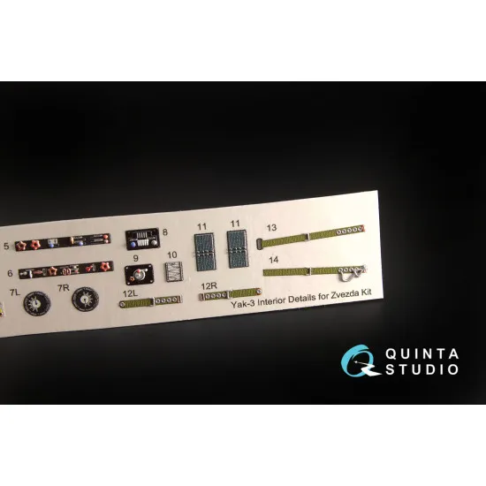 Quinta studio's QD48001 - 1/48 Interior 3D decal for Yak-3 (4814 Zvezda kit)