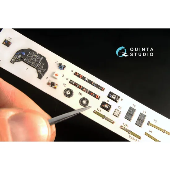 Quinta studio's QD48001 - 1/48 Interior 3D decal for Yak-3 (4814 Zvezda kit)