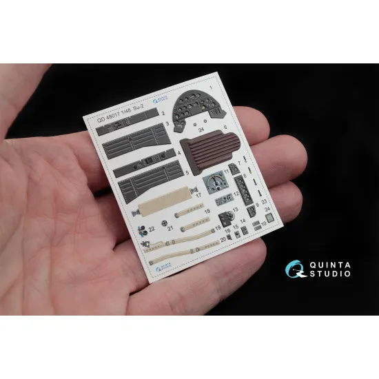 Quinta QD48017 - 1/48 3D-Printed interior for Su-2 (Zvezda kit)