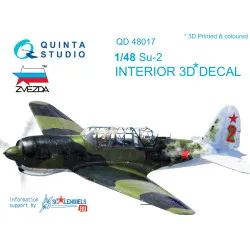 Quinta QD48017 - 1/48 3D-Printed interior for Su-2 (Zvezda kit)