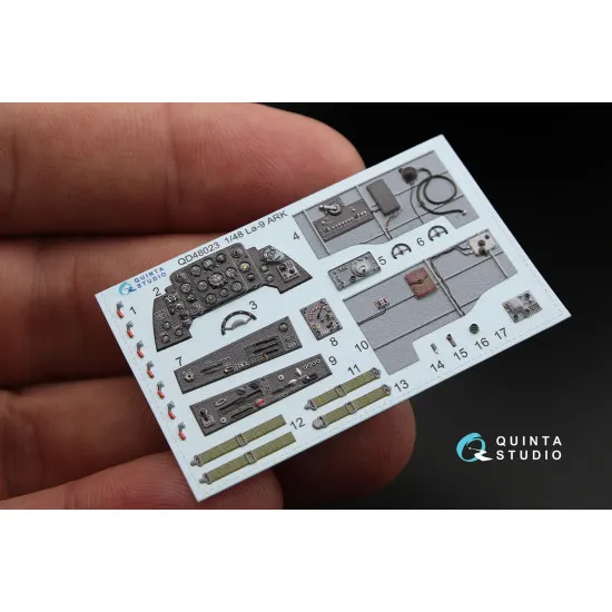 Quinta QD48023 - 1/48 3D-Printed & Coloured Interior for La-9 (ARK Kit)