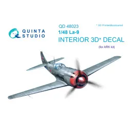 Quinta QD48023 - 1/48 3D-Printed & Coloured Interior for La-9 (ARK Kit)