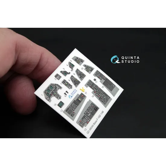 Quinta QD48045 - 1/48 3D-Printed interior for F-16D (block 30/40/50) (Kinetic kit)
