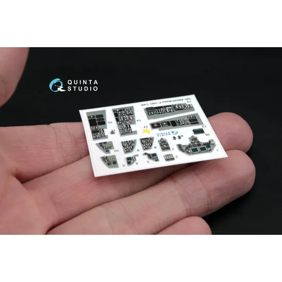 Quinta QD48045 - 1/48 3D-Printed interior for F-16D (block 30/40/50) (Kinetic kit)