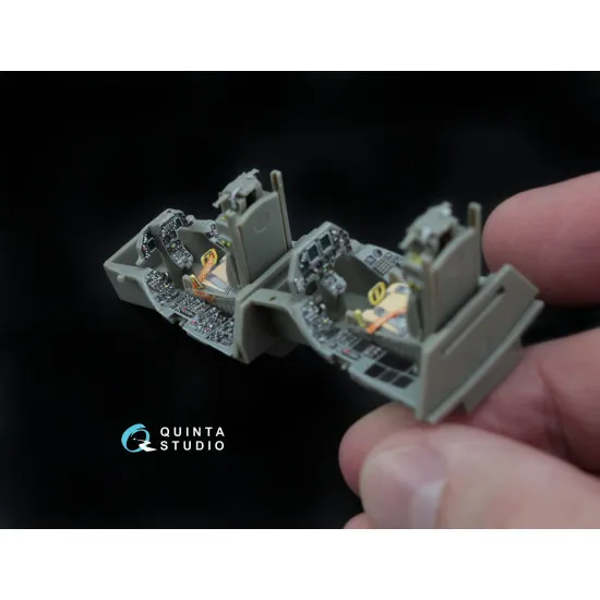 Quinta QD48045 - 1/48 3D-Printed interior for F-16D (block 30/40/50) (Kinetic kit)