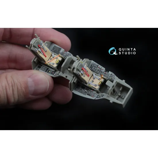 Quinta QD48045 - 1/48 3D-Printed interior for F-16D (block 30/40/50) (Kinetic kit)