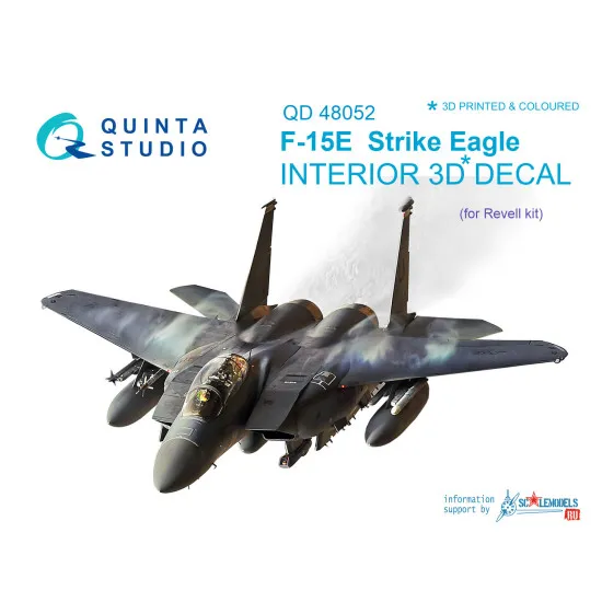 Quinta QD48052 - 1/48 3D-Printed interior for F-15E (for Revell kit) Quinta QD48052 - 1/48 3D-Printed interior for F-15E (for Revell kit)