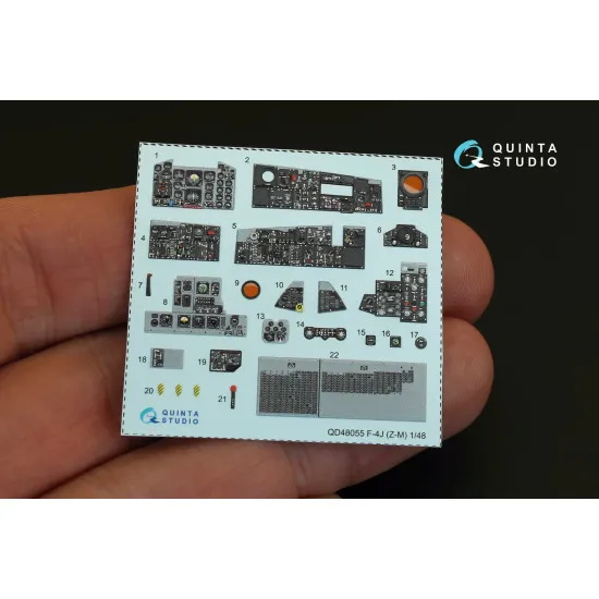 Quinta QD48055 - 1/48 3D-Printed&coloured Interior on decal for F-4J ZM SWS