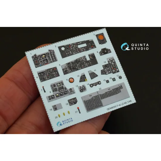 Quinta QD48055 - 1/48 3D-Printed&coloured Interior on decal for F-4J ZM SWS