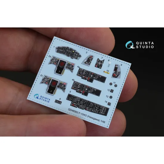 Quinta QD48063 - 1/48 3D-Printed & coloured interior for F-104G Hasegawa kit