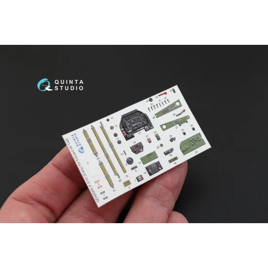 Quinta QD48065 - 1/48 3D-Printed coloured interior for P-51D Early Eduard Quinta QD48065 - 1/48 3D-Printed coloured interior for P-51D Early Eduard