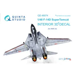 Quinta QD48074 - 1/48 3D-Printed coloured interior for F-14D AMK kit