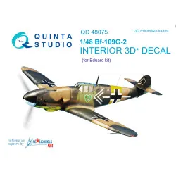 Quinta studio's QD48075 - 1/48 Interior 3D decal for Bf-109G-2 (Eduard kit)