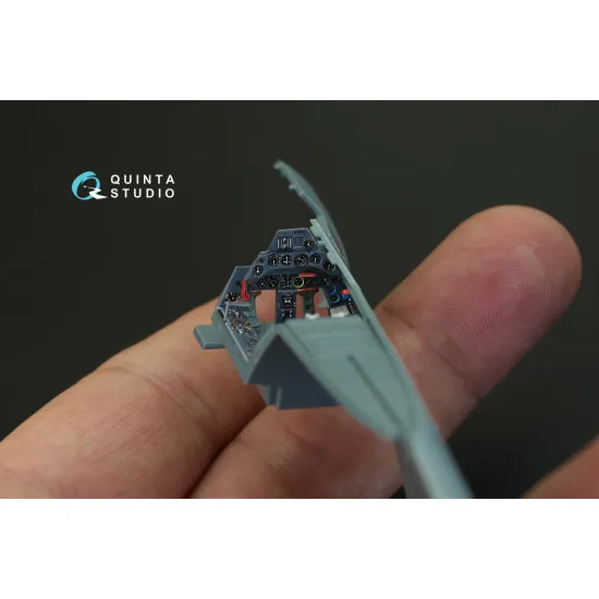 Quinta QD48079 - 1/48 FW 190A-3 3D-Printed & Coloured Interior (for Eduard Kit)