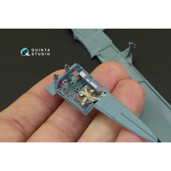 Quinta QD48079 - 1/48 FW 190A-3 3D-Printed & Coloured Interior (for Eduard Kit)