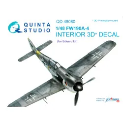 Quinta QD48080 - 1/48 3D-Printed coloured interior for FW 190A-4 Eduard kit
