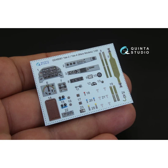Quinta QD48081 - 1/48 3D-Printed interior for Yak-2/Yak-4 (Mars Models kit)