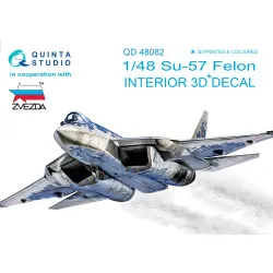 Quinta QD48082 - 1/48 3D-Printed & coloured interior for Su-57 Zvezda kit