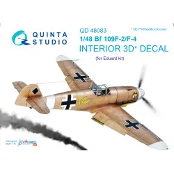 Quinta studio's QD48083 - 1/48 Interior 3D decal for Bf 109F-2/F-4 (Eduard kit)