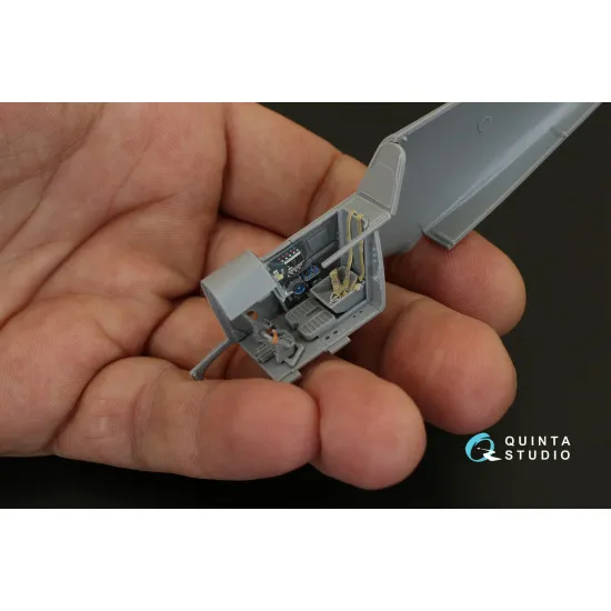 Quinta QD48085 - 1/48 3D-Printed coloured interior for Bf 109F-2/F-4 Zvezda