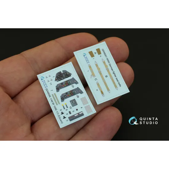 Quinta studio's QD48086 - 1/48 Interior 3D decal for Bf 109E-1/E-3 (Eduard kit)