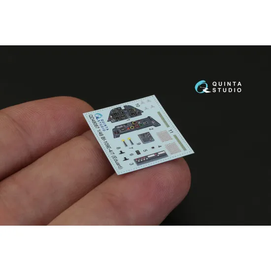 Quinta QD48087 - 1/48 3D-Printed interior for Bf 109E-4/E-7 (Eduard)