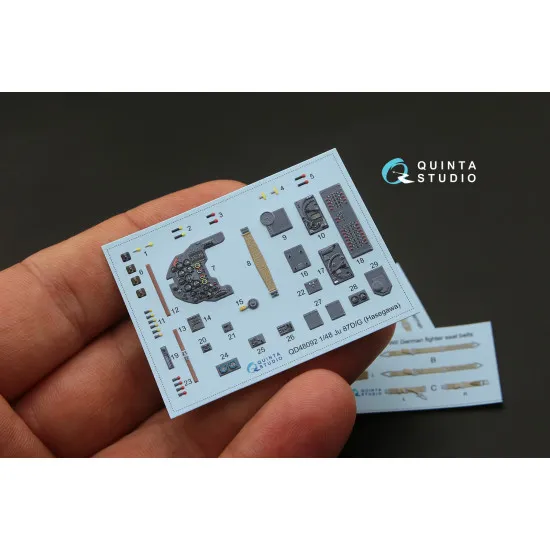 Quintas QD48092 - 1/48 3D-Printed Interior for Ju 87D/G (Hasegawa kit)