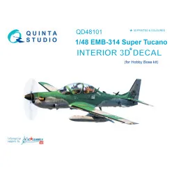 Quinta QD48101 - 1/48 3D-Printed interior for EMB-314 Super Tucano (HobbyBoss)