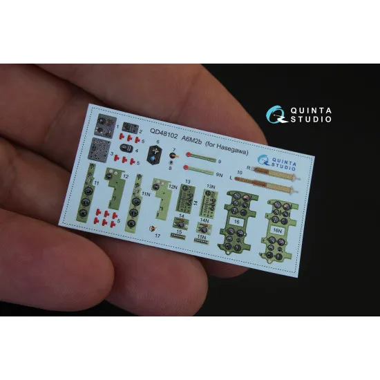 Quinta QD48102 - 1/48 3D-Printed & coloured interior for A6M2 Hasegawa kit