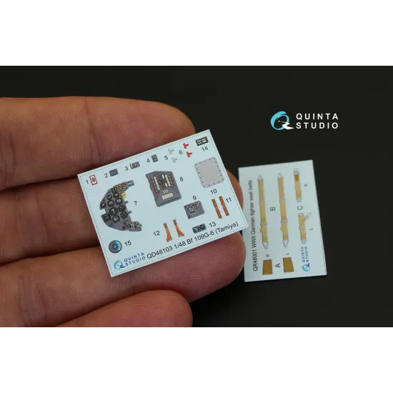 Quinta QD48103 - 1/48 3D-Printed coloured interior for Bf 109G-6 Tamiya kit