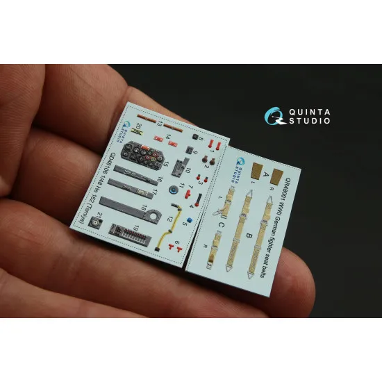 Quinta QD48106 - 1/48 3D-Printed coloured interior for He-162 Tamiya kit