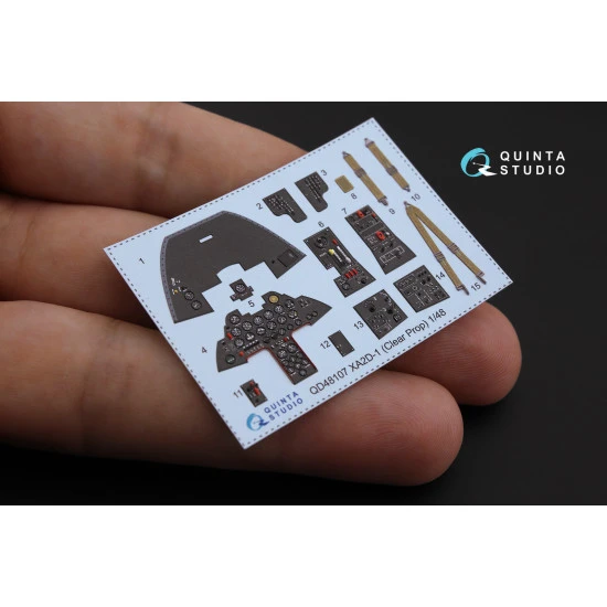 Quinta QD48107 - 1/48 3D-Printed coloured interior for XA2D-1 (Clear Prop kit)