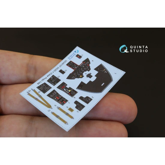 Quinta QD48107 - 1/48 3D-Printed coloured interior for XA2D-1 (Clear Prop kit)