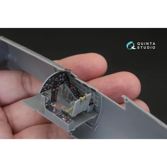 Quinta QD48109 - 1/48 3D-Printed & coloured interior for F4U-4 (HobbyBoss kit)