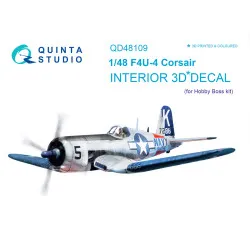 Quinta QD48109 - 1/48 3D-Printed & coloured interior for F4U-4 (HobbyBoss kit)