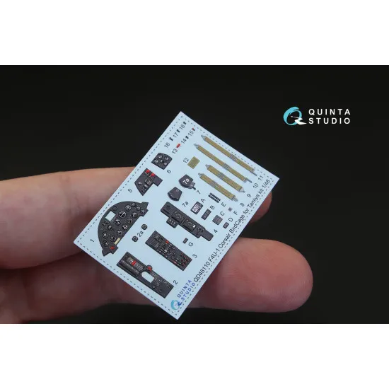 Quinta QD48110 - 1/48 3D interior for F4U-1 Corsair (Bird cage) (Tamiya kit)