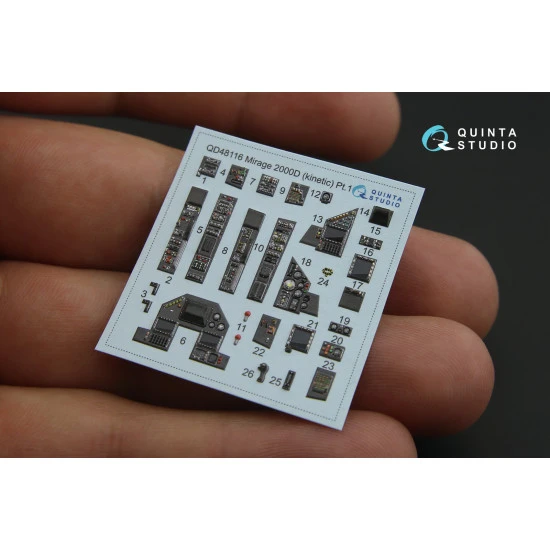Quinta QD48116 - 1/48 3D-Printed interior for Mirage 2000D (Kinetic)